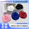 Broche de Flor Camelia Grande Nuevo Retro Personalizado de 10 cm Broche de Ramillete Floral Decorativo de Alta Gama