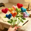 Dia dos Namorados Transfronteiriço, Dia da Mulher, Dia das Mães Buquê Presente Pronto, Flor de Lã Feita à Mão Crochê Coração Presente de Aniversário Criativo