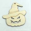 Botones de madera de Halloween decorativos para el festival de los fantasmas, virutas de madera, 10 por paquete