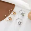 Pendientes de Aro Trenzados Estilo Europeo y Americano para Mujer, Pendientes Metálicos de Diseño Nicho Lujo Ligero Francés, Pendientes Populares en Línea