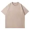 Camiseta Lavada Vintage de Algodón Puro Pesado de 230 g, Cuello Redondo Personalizado, Camisa Cultural con Bordado, Texto Impreso, Patrón de Logo y Teñido con Cera
