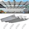 Toldo Retrátil para Sol 1.8X4M Toldo Dobrável Tecido Oxford 420D Pátio Externo Puxado Manualmente Vela de Sol Ondulada