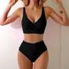 Biquíni Feminino Conservador Novo Europeu e Americano 2026 Comércio Exterior Amazon Moda Praia Sexy Conjunto de Biquíni Duas Peças bikini
