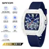Reloj Juvenil Sanda Doble Zona Horaria Luminoso Multifuncional Unisex Electrónico Moda Tendencia Cronógrafo