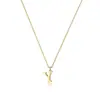 Accesorios de Collar de 26 Letras Inglesas para Mujer Chapado en Oro de 18K Colgante Personalizado Versátil Cadena de Caja Cadena para Clavícula Joyería