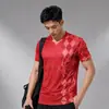 Trajes de manga corta para primavera y verano para hombres y mujeres, ropa de bádminton de secado rápido, ropa deportiva transpirable para competición y entrenamiento de tenis de mesa, personalizable con impresión