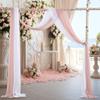 Arco de Velos de Boda Decoración Set de 2 Piezas Diseño de Lugar de Boda al Aire Libre Cortina de Tela Colgante Decoración de Boda