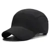 Boné de Baseball Liso para Primavera e Verão Leve Respirável Aba Curta Chapéu de Pai Repelente à Água Casual Esportivo Chapéu para Caminhada Pesca