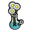 Sandálias Personalizadas Série Flores de Tubo de Ensaio Fivela de Sapato Flor Desenho Animado Borracha Macia de PVC Sapato de Jardim Versátil Fivela Decorativa Atacado