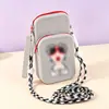 Bolsa de almacenamiento portátil para viajes al aire libre, riñonera para teléfono cruzada, monedero de silicona, tarjetero, organizador de auriculares y lápiz labial