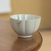 Taza de té Begonia pintada a mano bajo cubierta mesa de hielo hoja de bambú Taza Maestra Taza de Té juego de té kung fu bambú verde Taza Maestra