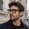 Novos Óculos Antiluz Azul Quentes de Venda Cruzada para Mulheres com Hastes Grossas, Fotografia de Rua Europeia e Americana, Lentes Quadradas Planas, Armações de Óculos Modernas e na Moda