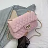 Bolsa de Ombro com Corrente de Nicho da Moda para Mulheres 2026 Novo Estilo Coreano Versátil Acolchoada Transversal Fecho Pequena Quadrada