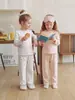 Ropa de casa para niñas jellybaby otoño nuevo conjunto térmico infantil para niños pequeños, conjunto cálido de ropa interior para bebé