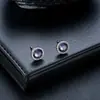 Brincos Cluster de Diamante Cheio de Novo Estilo Transfronteiriços para Homens, Modernos e Versáteis, Brincos de Flor de Íris em Forma de Cruz de Alto Padrão para Mulheres