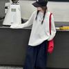 Camiseta Branca Básica para Meninas, Novo Estilo Primavera e Outono 2026, Algodão Puro, Camiseta de Manga Longa para Meninas, Blusa de Outono Infantil