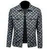 Primavera 2025 nueva chaqueta para hombre chaqueta chaqueta de jacquard con solapa estación europea outlet de fábrica para hombres grandes
