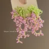 Brincos de Flor Tecidos à Mão Estilo Férias na Ilha para Mulheres, Brincos Grandes Únicos e Exagerados com Atmosfera Litorânea