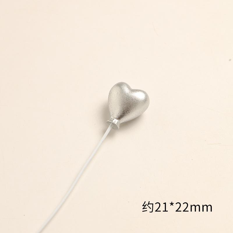 SKU-02-银色爱心气球 一个