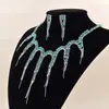Conjunto de Colares Transfronteiriços Europeu e Americano Conjunto de Joias de Liga Conjunto para Vestido de Banquete Corrente Moda Versátil Joias de Noiva Atacado