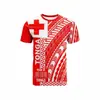 Ropa deportiva casual polinesia brasileña transfronteriza nueva comercio exterior camiseta impresa en 3D cuello redondo manga corta transfronterizo
