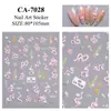 Pegatina 5D Anaglifo para Manicura Celebridad de Internet Lindo Dibujo Animado Mariposa Flor Muñeco de Nieve Navidad Varios Estilos Pegatina para Uñas Joyería