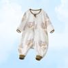 Saco de Dormir para Niños Gasa Verano Delgada Saco de Dormir para Bebé Primavera y Otoño Universal Cuatro Estaciones Pijama Siamés Edredón a Prueba de Patadas para Bebé