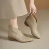 Botines con forro de polar para mujer, perfectos para otoño e invierno. Estas botas Chelsea de suela blanda son cómodas y no cansarán tus pies.. Ideal para madres de mediana edad y mayores, combinan bien con vestidos