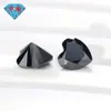 Huagang Gems Diamante Negro en Forma de Corazón Piedra Suelta Anillo con Forma de Corazón Cara del Anillo Moissanita Piedra Suelta Joyería Anillo Piedra Principal