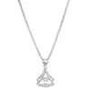 Collar de amor simple europeo y americano con microincrustaciones de circonitas de alta calidad, versátil y exquisito, cadena de clavícula de corazón eterno para mujer