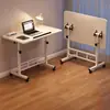 Mesa para laptop para apartamentos pequeños, adecuada para uso doméstico en la sala de estar, al lado del sofá, para estudiar y trabajar, mesita de noche móvil para el dormitorio