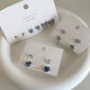 Pendientes de botón de ópalo con lazo encantador para mujer, personalidad nicho de Corea del Sur, simples, temperamento combinable, pendientes