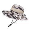 9018 Cross Border Amazônia Outdoor Fisherman Hat Casual Jungle Round Edge Mesh Cap Montanhismo Pesca Camuflagem Penny Hat