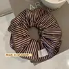 RTEP Versión Alta Tela Coreana Ins Rayada Femenina Plisada Banda para el Cabello de Colon Grande Cuerda para el Cabello Adornos para el Cabello