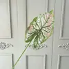 Simulação de filme 3D única simulação de folha de taro plantas verdes paisagismo ao ar livre decoração de casa flores falsas flores de casamento