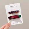 Pinza para el pelo de terciopelo con forma de corazón y perlas, estilo coreano, color block, nuevo modelo otoño e invierno 2026, pinza de pico de pato para frente y laterales