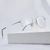 Óculos simples de aro dourado anti-luz azul para homens, armação de óculos simples ultra leve, óculos de proteção de armação óptica de metal para mulheres
