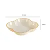 Plato de Frutas de Lujo Ligero Blanco Crema de Gama Alta para Mesa de Café de Sala de Estar, Mesa de Comedor, Cocina, Plato Multifuncional, Disponible en Varios Tamaños
