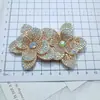 Comercio Exterior Nuevo Estilo Flor Completa de Diamantes Accesorios de Alta Gama para Mujer Ropa Zapatos y Bolsos Accesorios Flor de Ojal Semi-Terminada Flor para el Cabello Venta al por Mayor