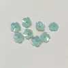 Cuenco de concha de imitación de resina con forma de flor de cinco pétalos, chapado en color, con acabado de bobinado, joyería DIY, cuerda de mano, botón, accesorios, material