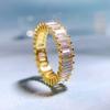 Joyería Mujing 2022 nuevo anillo de plata S925 para mujer Rectangular 2*4 T cuadrado Moda europea y americana ins comodín