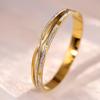 Fábrica direta cross-border atacado 18k ouro alto grau diamante feminino titânio aço não desbotamento jóias titânio aço pulseira