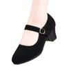 Zapatos Cuadrados de Baile de Moda para Mujer 2025 Otoño Nuevos Retro Suela Suave Zapatos de Baile para Mamá Versátiles Zapatos Mary Jane