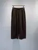 Pantalones casuales de nueve puntos estilo Muji, cintura elástica, pierna ligeramente ancha, suaves y con caída, algodón puro, transpirables, cómodos, pantalones largos con temperamento para mujer