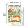 Compra directa transfronteriza póster para colorear libro para colorear con temática de dinosaurios libro de dibujo para niños exploración divertida iluminación garabateo y coloreado