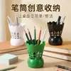 Porta-lapiceros Creativo con Forma de Bádminton Adorno Personalizado para Escritorio Papelería de Oficina Contenedor de Almacenamiento Multifuncional para Brochas de Maquillaje
