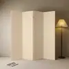 Divisória de Tela Dobrável Usada para Sala de Estar, Divisor Portátil para Escritório, Cobertura Simples de Fundo para Transmissão ao Vivo, Estilo Creme