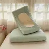 Funda de almohada acolchada de algodón puro color sólido, algodón lavado, lavable, transpirable y cómoda para todas las estaciones, adecuada para dormitorios de estudiantes