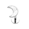 Argola Labial F136 de Titânio Multiformato Coroa Crescente Coração Aranha Brincos de Moda Versáteis para Mulheres