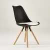 Silla Tulipan Industrial Imus Silla de Oficina Creativa Silla de Computadora Simple Tapizada Puleather Silla de Café Nórdica